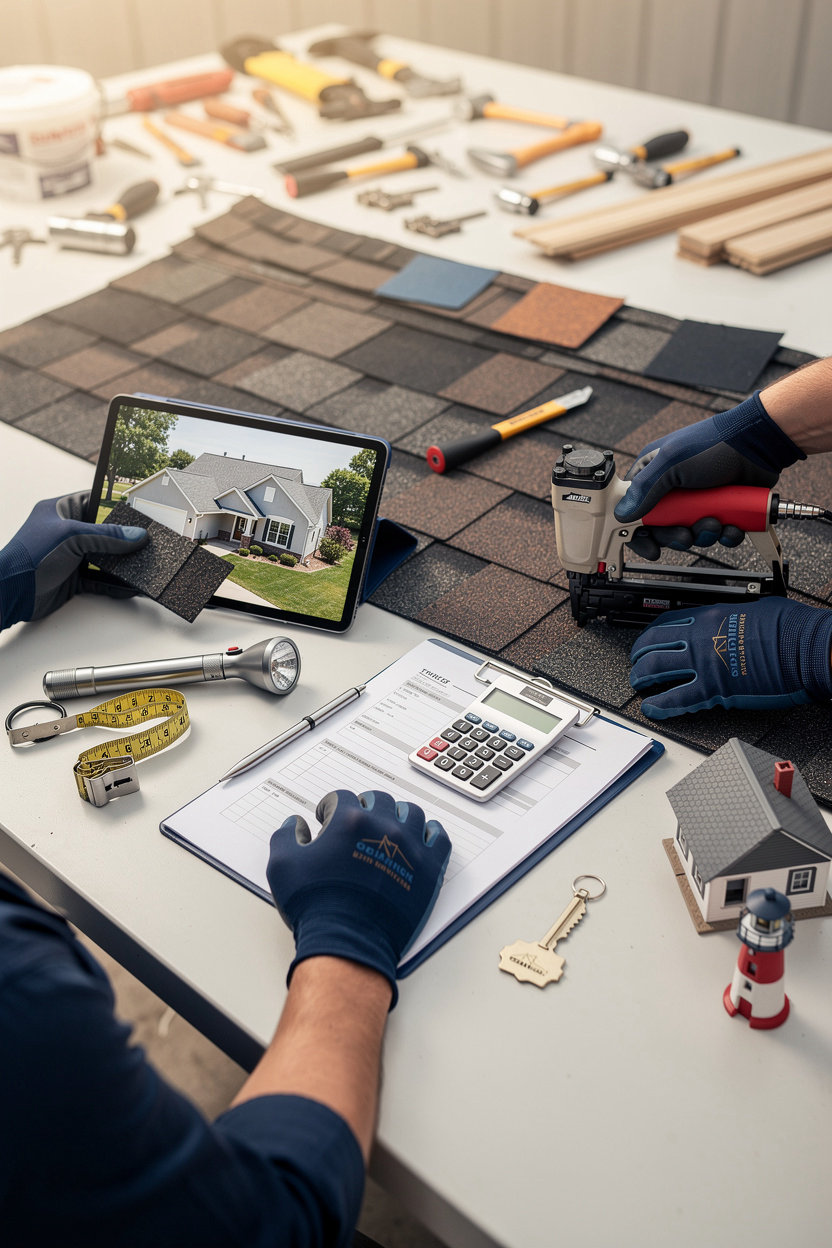 Lighthouse Home Repair professional conducting roof inspection and assessment in Manhattan, Kansas